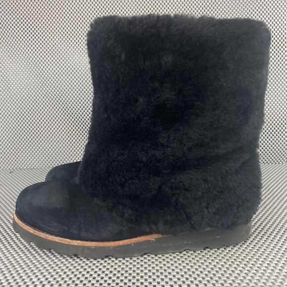 UGG Maylin Black Suede/Sheepskin Boots Womens | Mercari Ugg Australia Maylin Boots Womens Size 9 Black Leather Sheepskin Winter Boots
